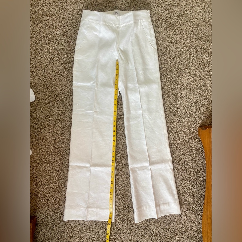 cabi Angel Linen Trousers Women’s Size 0 NWOT - Picture 4 of 7